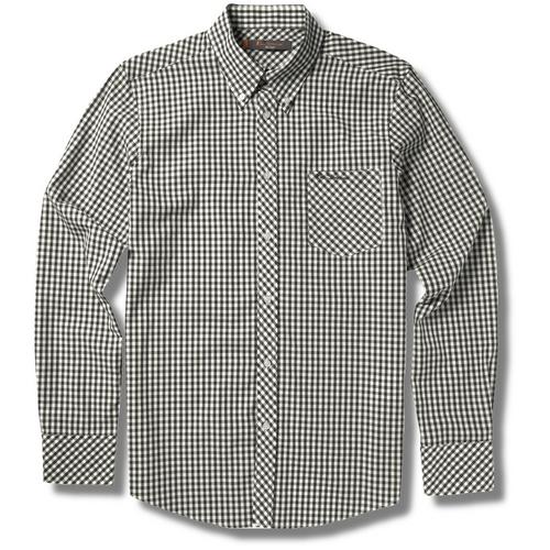 Classic Ben Sherman Mod Skin Gingham Check Long Sleeve Shirt Black 3XL | Adaptor Clothing